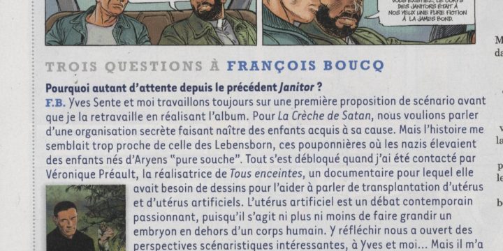 Interview de Boucq dans Spirou