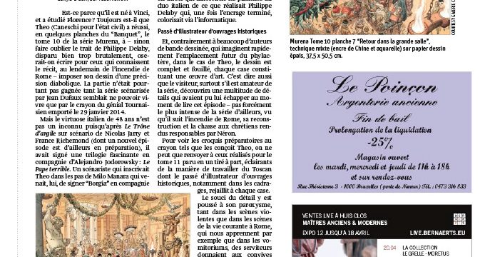 Murena dans le supplément culture de La Libre