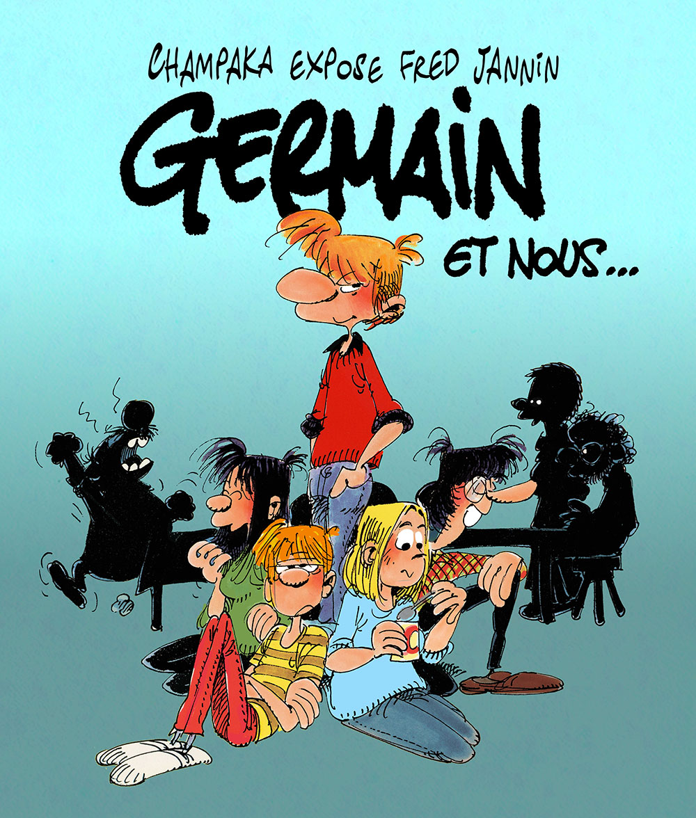 Illustration d'un groupe de jeunes assis en groupe avec l'un d'eux debout au centre